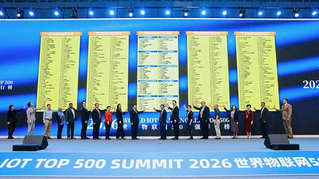 中国179家企业上榜2026世界物联网500强,居世界第一